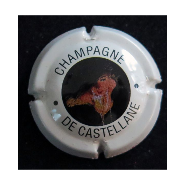 Capsule Muselet de bouteille de champagne De CASTELLANE n° 48 2° série fond blanc