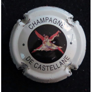 Capsule Muselet de bouteille de champagne De CASTELLANE n° 66 3° série fond blanc