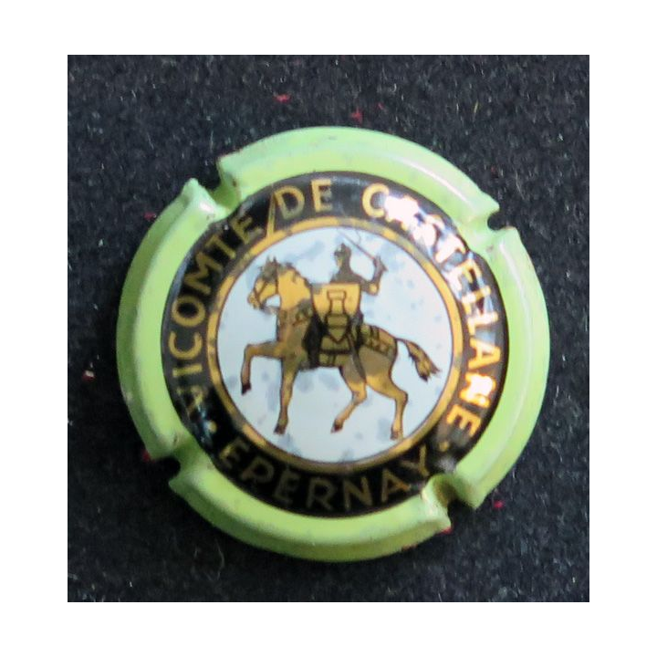 Capsule Muselet de bouteille de champagne De CASTELLANE n° 19 Vert fluo
