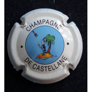 Capsule Muselet de bouteille de champagne De CASTELLANE n° 65 3° série fond blanc