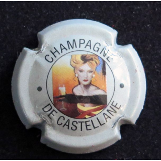 Capsule Muselet de bouteille de champagne De CASTELLANE n° 46 1° série fond blanc