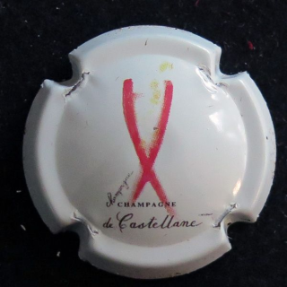 Capsule Muselet de bouteille de champagne De CASTELLANE n° 41 1° série fond blanc
