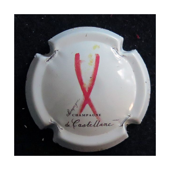 Capsule Muselet de bouteille de champagne De CASTELLANE n° 41 1° série fond blanc