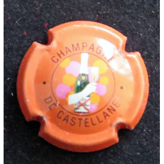 Capsule Muselet de bouteille de champagne De CASTELLANE n° 39a 1° série orange clair