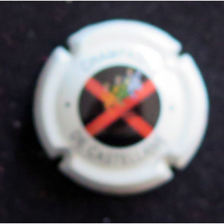Capsule Muselet de bouteille de champagne De CASTELLANE n° 58 3° série fond blanc