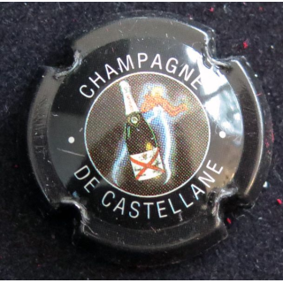 Capsule Muselet de bouteille de champagne De CASTELLANE n° 38a 1° série, noir