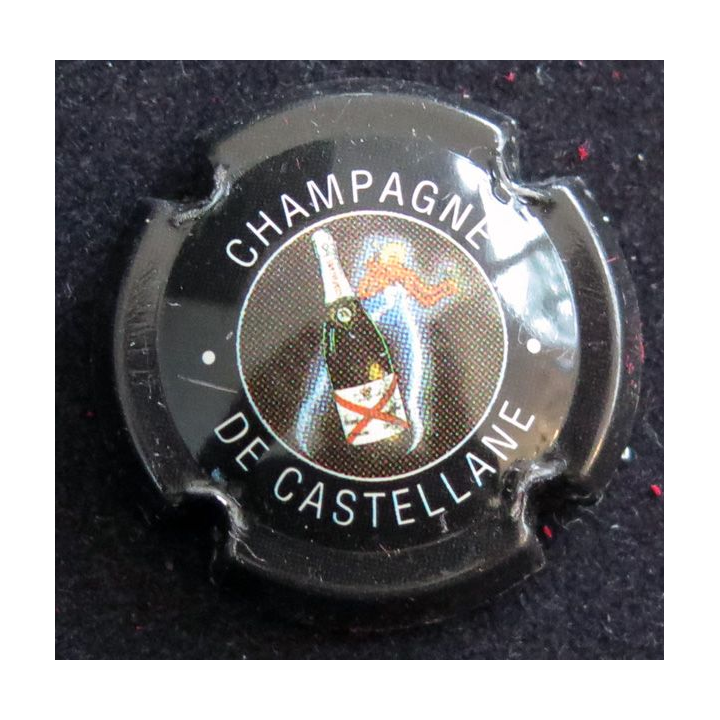 Capsule Muselet de bouteille de champagne De CASTELLANE n° 38a 1° série, noir