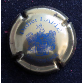 Capsule Muselet de bouteille de champagne LAPIE Didier n° 1 Or et bleu