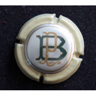 Capsule de bouteille de Crémant Bordelais VEUVE PAUL BUR n° 1 beige fond gris B vert P beige