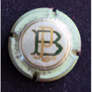 Capsule de bouteille de Crémant Bordelais VEUVE PAUL BUR n° 3 vert, gris strié, B vert P beige