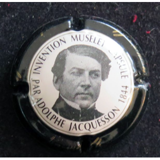 Capsule Muselet de bouteille de champagne JACQUESSON et Fils n° 14 Noir et blanc