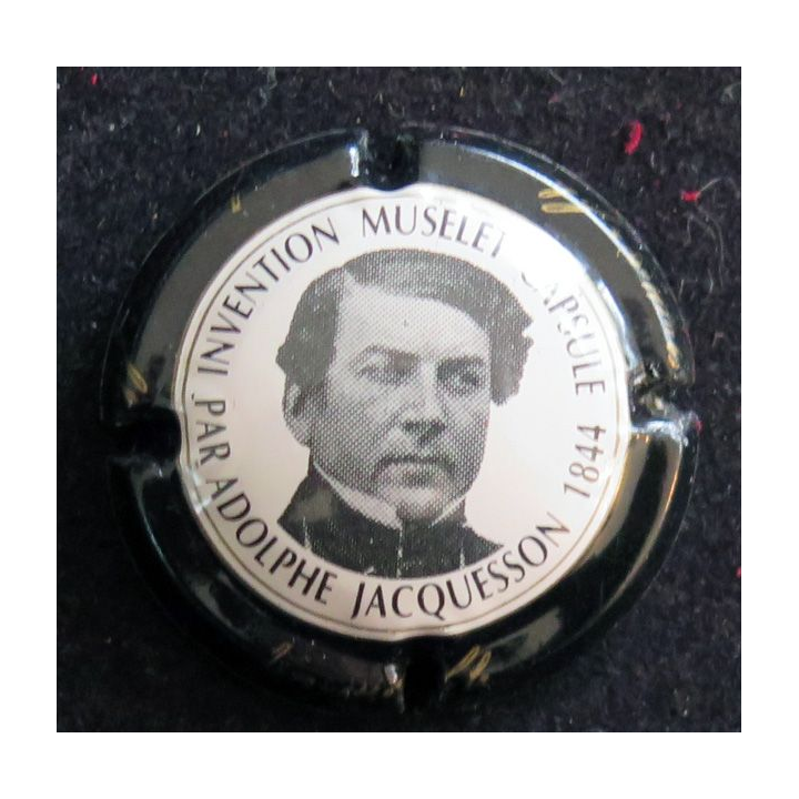 Capsule Muselet de bouteille de champagne JACQUESSON et Fils n° 14 Noir et blanc