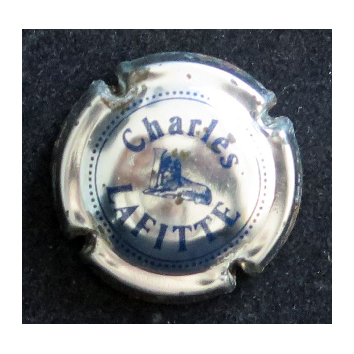 Capsule Muselet de bouteille de champagne LAFITTE Charles n° 1 Acier et bleu foncé 