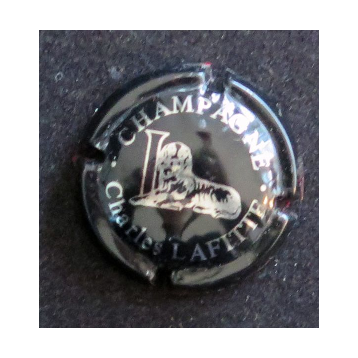 Capsule Muselet de bouteille de champagne LAFITTE Charles n° 5 Noir et métal