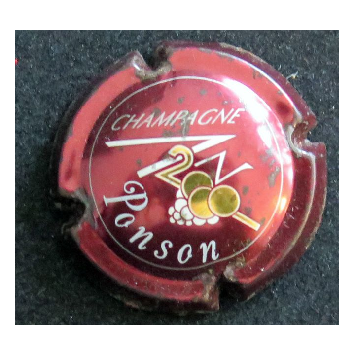 Capsule Muselet de bouteille de champagne PONSON n° 615 An 2000, Bordeaux