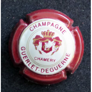 Capsule Muselet de bouteille de champagne GUERLET-DEGUERNE n° 9 contour Bordeaux