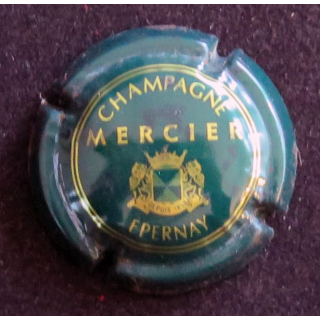Capsule Muselet de bouteille de champagne MERCIER n° 18 vert et or brillant