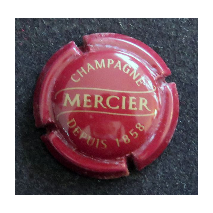 Capsule Muselet de bouteille de champagne MERCIER n° 29 Bordeaux et Or