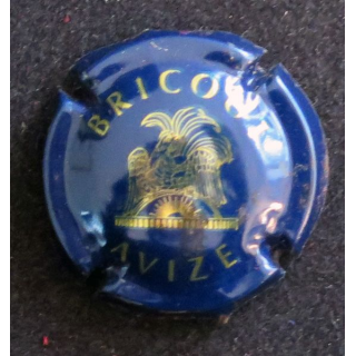 Capsule Muselet de bouteille de champagne BRICOUT n° 5 Bleu et or