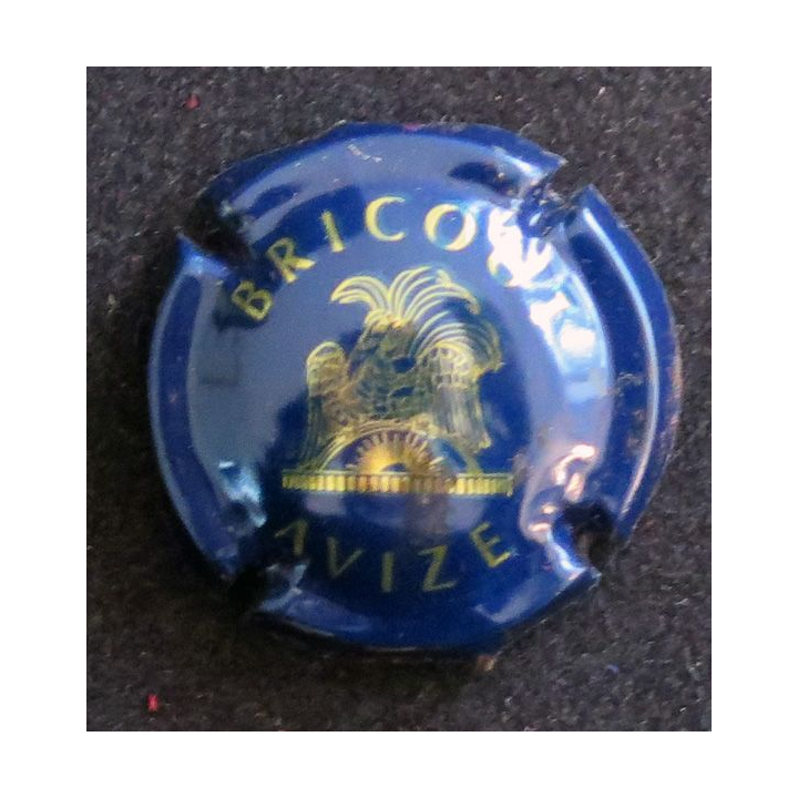 Capsule Muselet de bouteille de champagne BRICOUT n° 5 Bleu et or