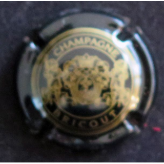 Capsule Muselet de bouteille de champagne BRICOUT n° 12 Noir et Or