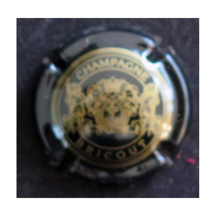 Capsule Muselet de bouteille de champagne BRICOUT n° 12 Noir et Or