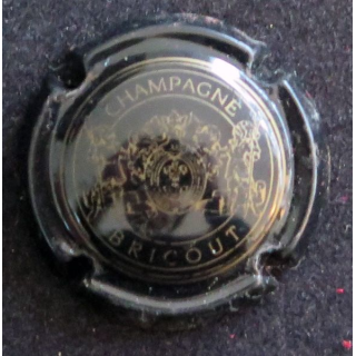 Capsule Muselet de bouteille de champagne BRICOUT n° 12h Noir et Or pâle