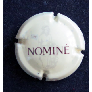 Capsule Muselet de bouteille de champagne NOMINÉ n° 2 crème, dessin pâle