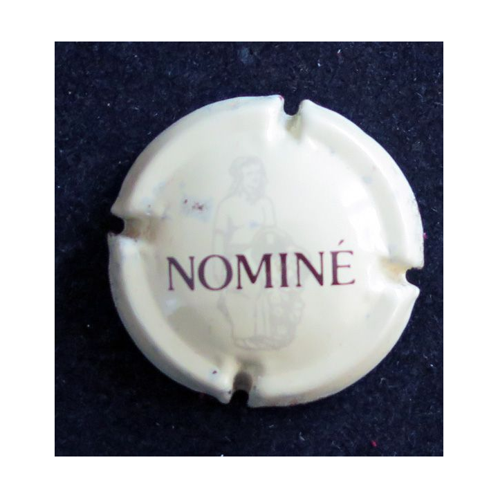 Capsule Muselet de bouteille de champagne NOMINÉ n° 2 crème, dessin pâle