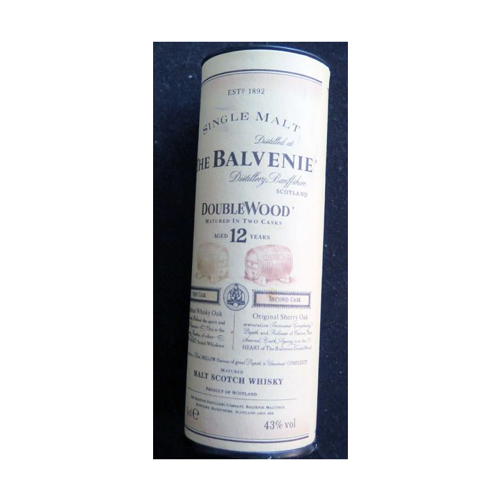 Mignonette de Whisky Single malt The Balvenie Double wood 12 ans d'âge dans son coffret
