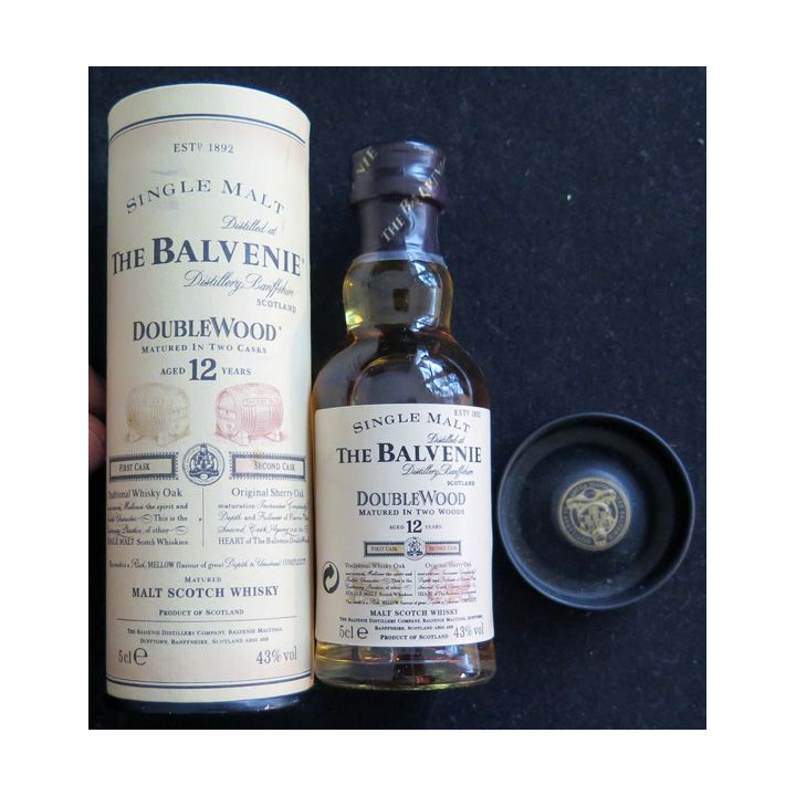 Mignonette de Whisky Single malt The Balvenie Double wood 12 ans d'âge dans son coffret