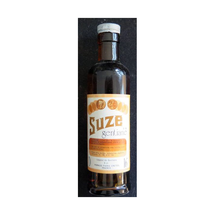 Mignonette de Suze Gentiane étiquette polychrome 5 cl 16°