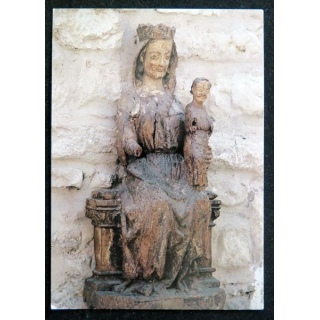 CARTE PIEUSE : image de la statue du XV° siècle Notre Dame de Verdelaye