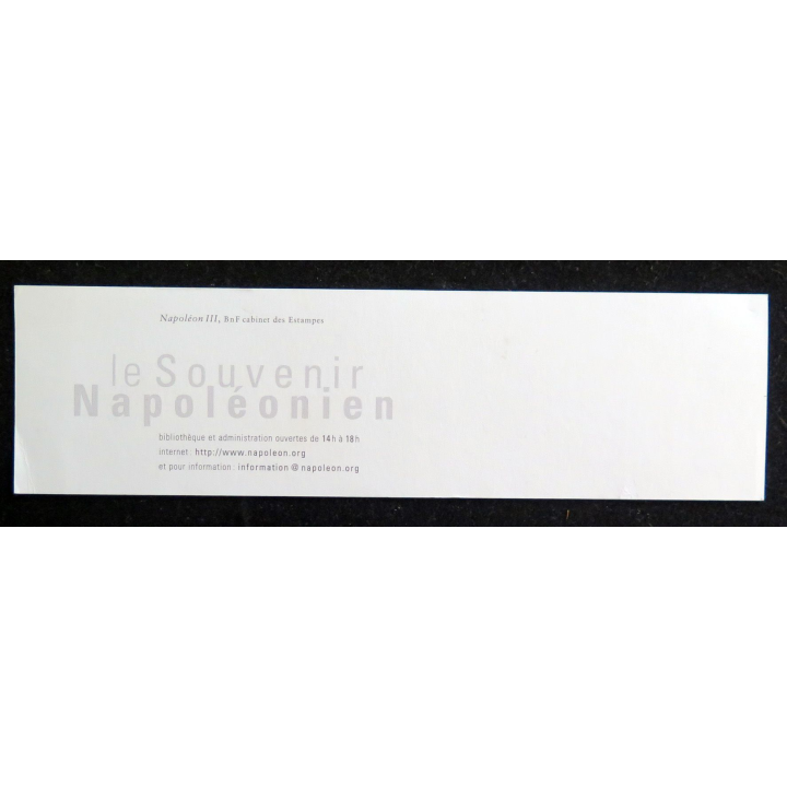 MARQUE PAGE : Le Souvenir Napoléonien Napoléon III