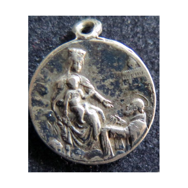 Médaille argentée du Sacré Coeur de Jésus 1,5 cm de diamètre