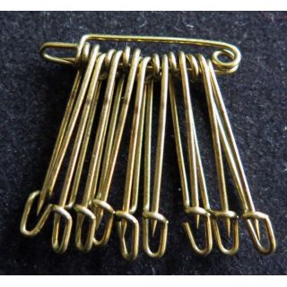 MILITARIA : lot de 10 épingles en laiton de dimension 2,5 cm 