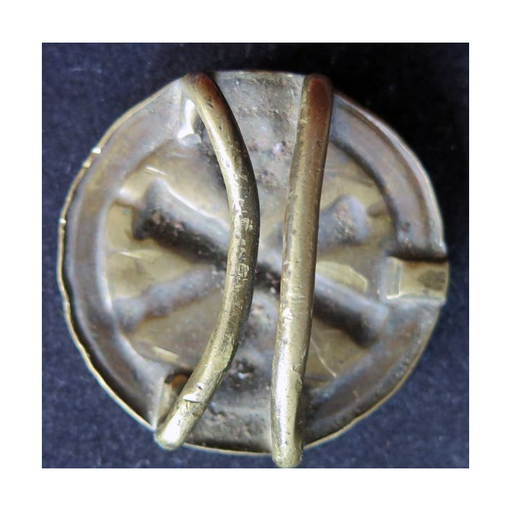 Très ancienne boucle de ceinturon Louis Philippe ou 1° empire de l'artillerie 5 cm de diamètre