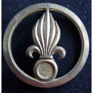 LÉGION : insigne de béret de la légion étrangère de fabrication Drago Romainville G. 1772