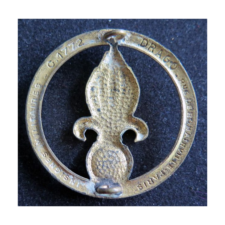LÉGION : insigne de béret de la légion étrangère de fabrication Drago Romainville G. 1772