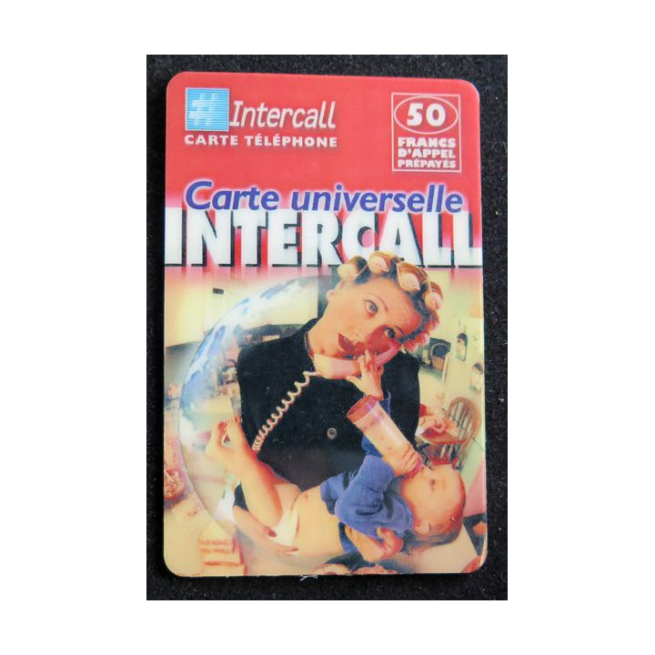 Carte téléphonique Intercall 50 F D'appel prépayés