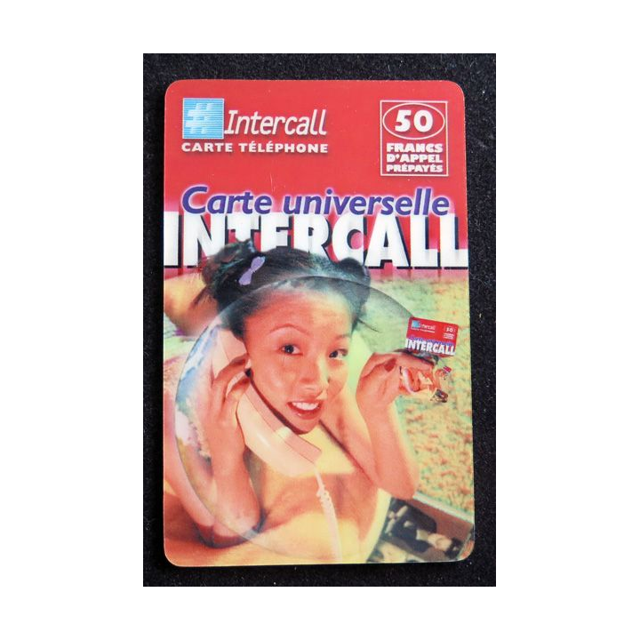 Carte téléphonique Intercall 50 F D'appel prépayés