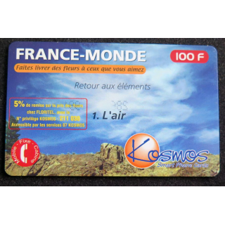 Carte téléphonique France-Monde 100 F  retour aux éléments 1. L'air
