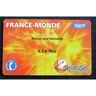 Carte téléphonique France-Monde 100 F  retour aux éléments 4. Le Feu