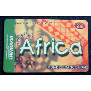 Carte téléphonique Monde-France-GSM 100 F 15,24 € Africa