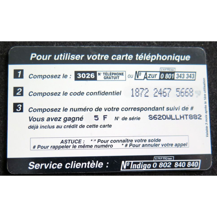 Carte téléphonique a Telecom 50 F