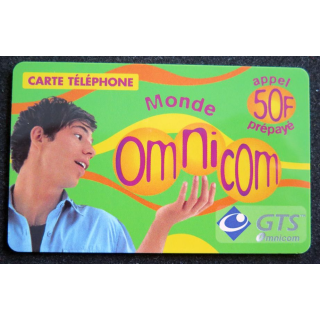 Carte téléphonique Omnicom Monde 50 F