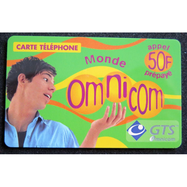 Carte téléphonique Omnicom Monde 50 F