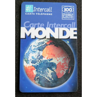 Carte téléphonique Intercall Monde 100 F d'appel prépayés
