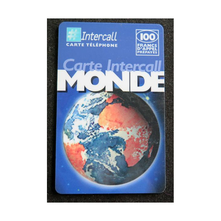 Carte téléphonique Intercall Monde 100 F d'appel prépayés