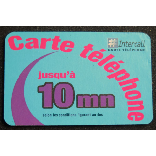 Carte téléphonique Intercall jusqu'à 10 minutes